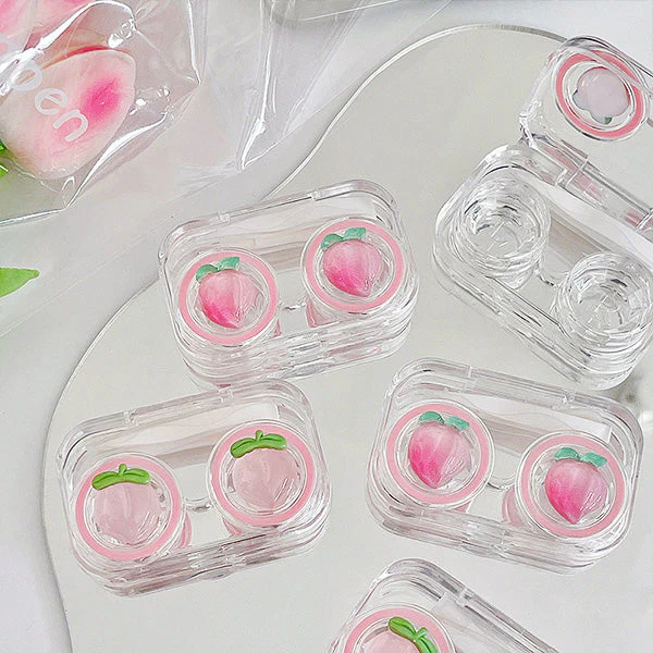 Aesthetic Pink Peach Transparent Travel Lens Case