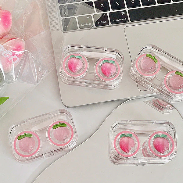 Aesthetic Pink Peach Transparent Travel Lens Case - Image 2