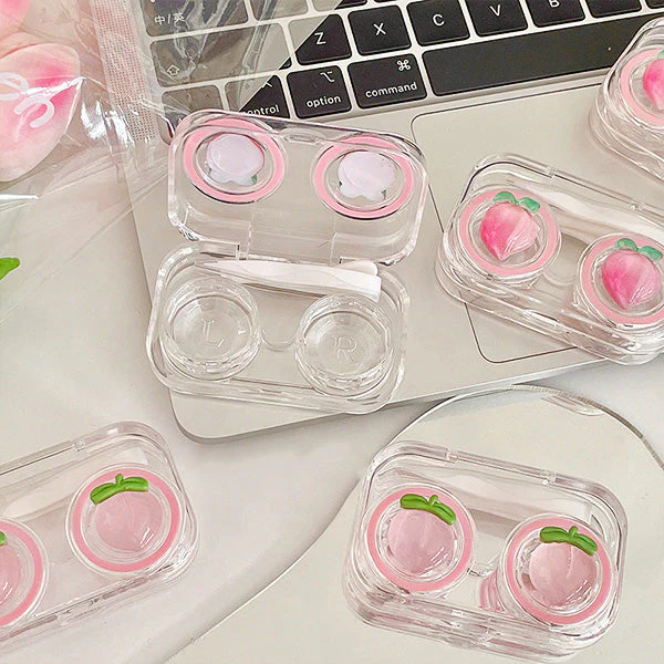Aesthetic Pink Peach Transparent Travel Lens Case - Image 5