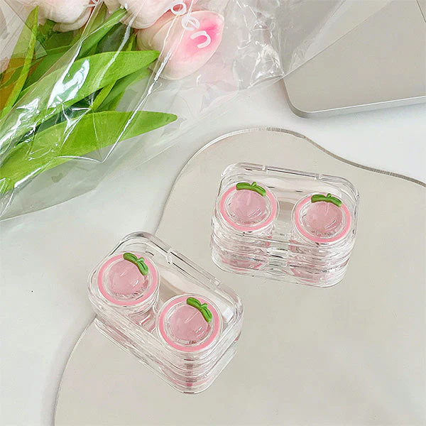 Aesthetic Pink Peach Transparent Travel Lens Case - Image 9