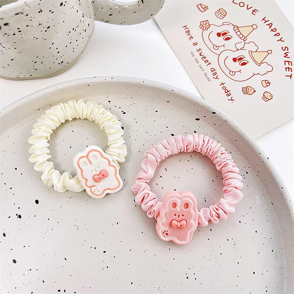 Bunny Fabric Hair Tie