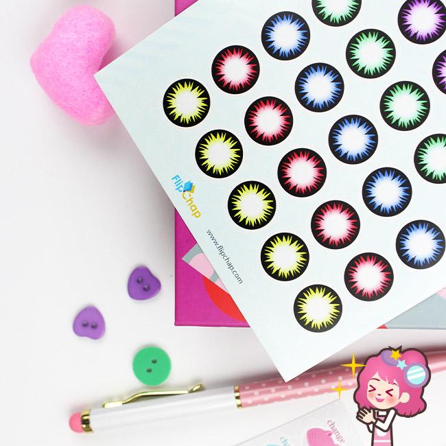 Classic Circle Lens Design Stickers - Image 2