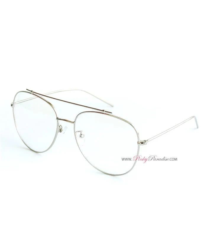 Clear Aviator Glasses - Image 3