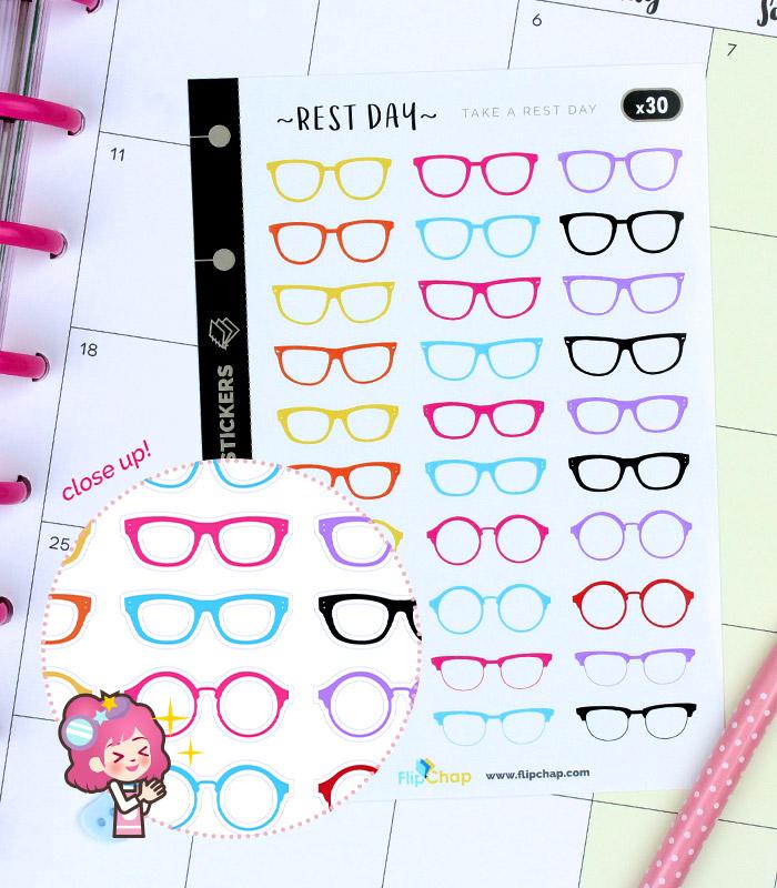 Colorful Glasses Stickers - Image 3