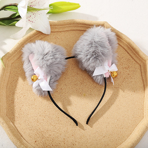 Cosplay Furry Cat Ear Headband with Bell - Image 3