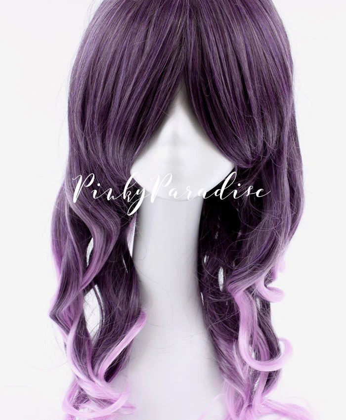 Fancy Mix Violet Medium Curly 55cm - Image 2
