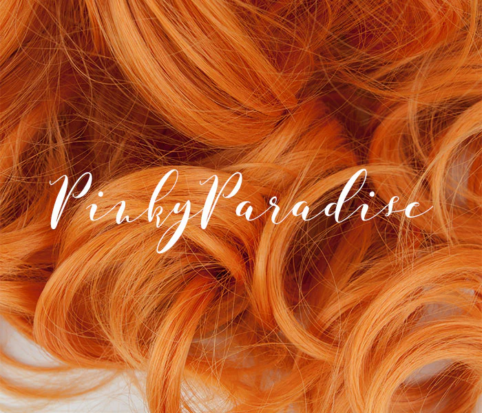 Tangerine Orange Long Curly 75cm - Image 4