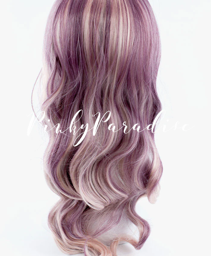 Two Tone Maroon Red/Blonde Medium Wavy 55cm - Image 3