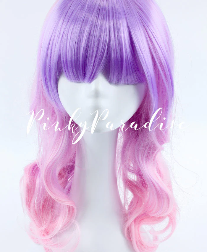 Purple Pink Ombre Medium Wavy 50cm - Image 2