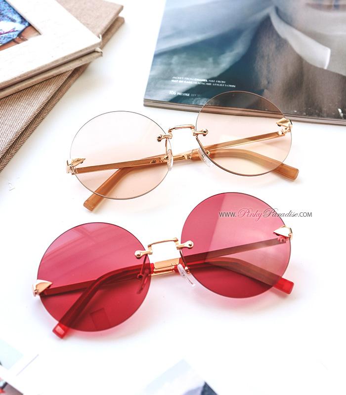 Hippie Rimless Round Sunglasses - Image 5