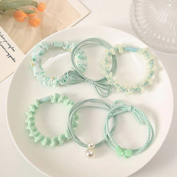 Pastel floral Hair Tie Set - Image 5