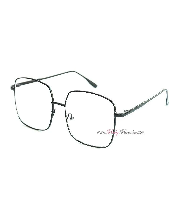Square Metal Frame Clear Glasses - Image 6
