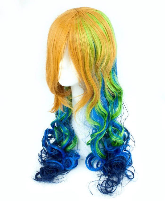 Tri Tone Golden Blonde Long Wavy 80cm
