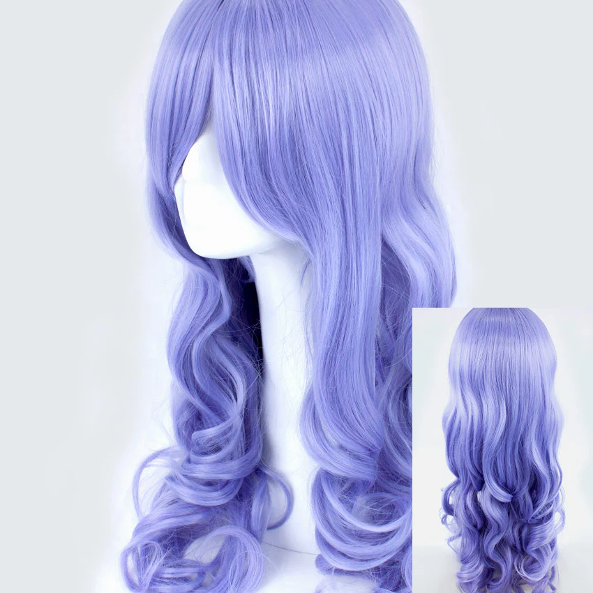 Wisteria Violet Long Curcly 65cm